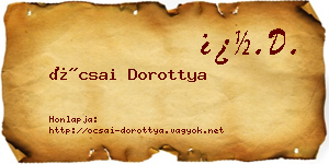 Ócsai Dorottya névjegykártya